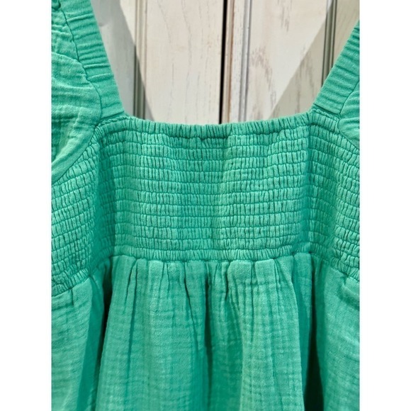 J.Crew Squareneck Gauze Mini Dress in Green, XXS - Picture 6 of 12